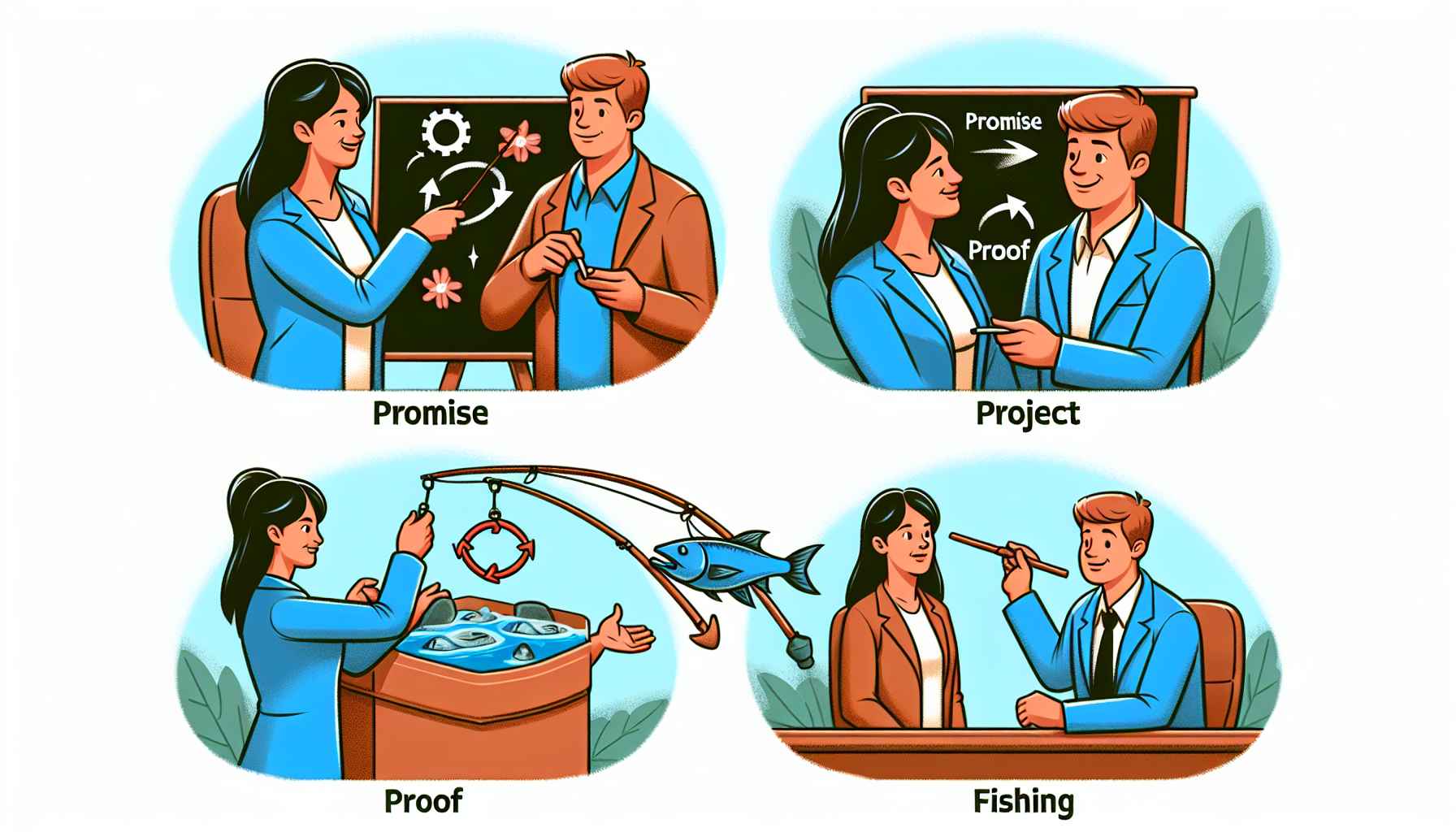 A Melhor Técnica de Vendas: Promessa, Projeto, Prova e Pesca